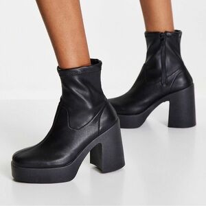 Topshop Platform Black Boot
